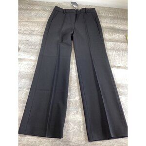 J.Crew Natalia Womens Black Wide-Leg Pants 8 Carrèman Fabric Designed In Europe
